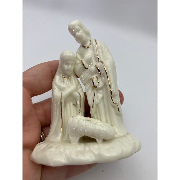 Dicksons Holy Family Nativity Galzed Porcelain Vintage Christmas Decoration - Picture 5 of 11